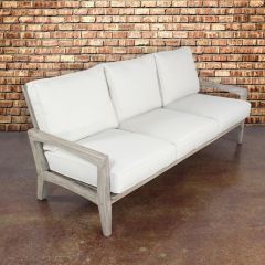 Cushioned Teak Frame Patio Sofa