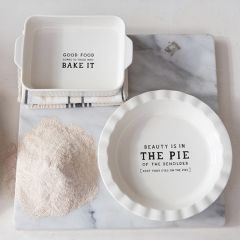 Cute Sayings Stoneware Baking Dish Set of 2