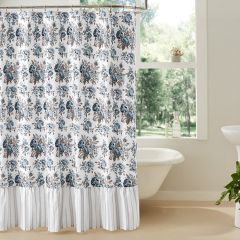 Floral With Ruffle Shower Curtain