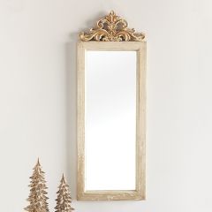 Fir Wood Farmhouse Accent Mirror