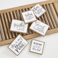 Framed Inspirational Enamel Signs One Set of Each