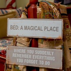 Stacked Hanging Bedroom Sign