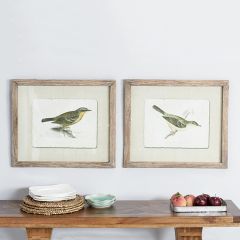 Cottage Bird Wall Art Set of 2