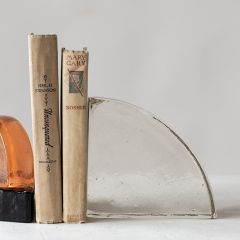 Geometric Glass Block Bookend