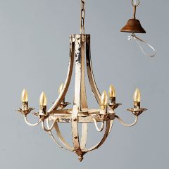 Rustic Wine Barrel Chandelier