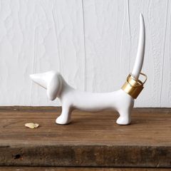 Dachshund Stoneware Ring Holder