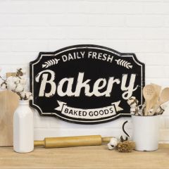 Daily Fresh Bakery Metal Wall Sign