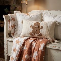 Dancing Gingerbread Reversible Throw Blanket