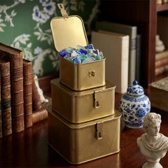 Decorative Metal Keepsake Box Set of 3