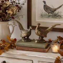 Decorative Pheasant Figurine Set of 2