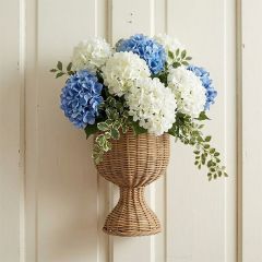 Decorative Rattan Urn Wall Basket