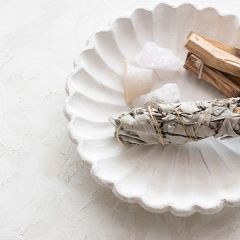 Decorative Scalloped Wooden Dish
