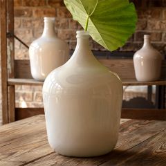 Decorative White Bottle Vase 22 Inch