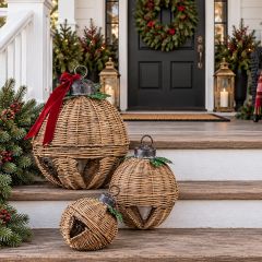Decorative Wicker Sleigh Bell