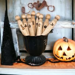 Decorative Witch Clothespin Set of 24