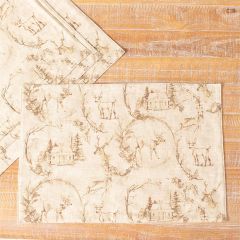 Deer Toile Print Cotton Placemat Set of 4
