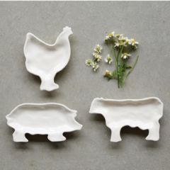 Farm Animal Shaped Dish Set of 3