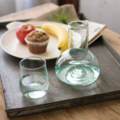 Recycled Glass Carafe And Glass Set