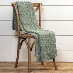 Diamond Knit Throw Blanket Green