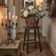 Distressed Backless Counter Stool