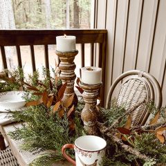 Distressed Baluster Candle Holder One of Each