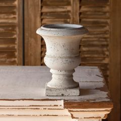 Distressed Concrete Urn Vase 10 Inch