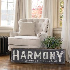 Distressed Farmhouse Harmony Sign