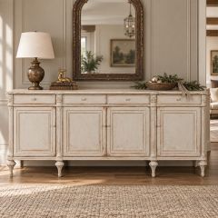 Distressed Finish White Pine Sideboard