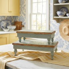 Distressed French Country Riser Set of 2