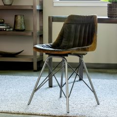 Distressed Leather Desk Chair
