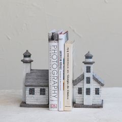 Distressed Lighthouse Bookends