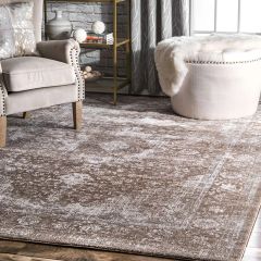 Distressed Medallion Area Rug
