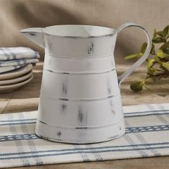 Distressed Metal Decorative Milk Pitcher