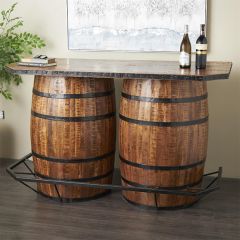 Double Barrel Bar Counter