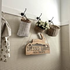 Dressed Rabbits Wooden Sign