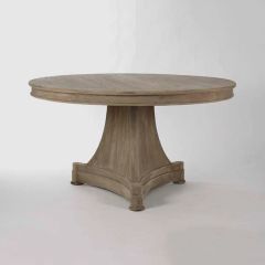 Dried Finish Round Elm Wood Dining Table | SHIPS FREE