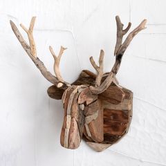 Driftwood Deer Head Wall Mount