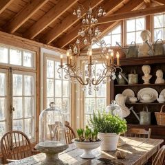 Drop Crystal Pendant Chandelier 8 Bulbs