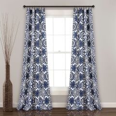 Patterned Room Darkening Curtain Panels Set of 2