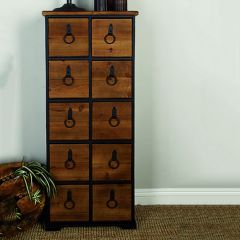 10 Drawer Rustic Storage Chest