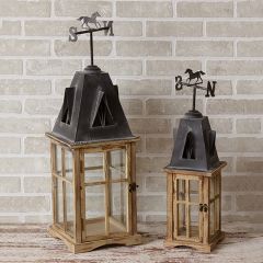 Horse Weathervane Lantern Set of 2