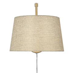 Brushed Champagne Bronze Swing Arm with Natural Sisal