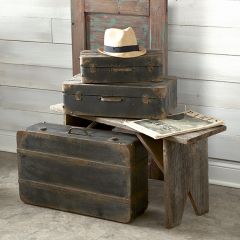 Decorative Metal Suitcases Set of 3