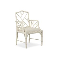 Mahogany Chippendale Arm Chair White