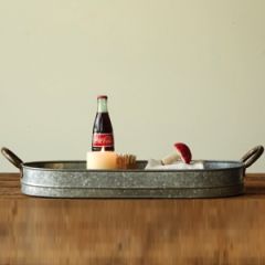 Large Metal Tray With Handles