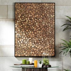 Framed Wood Stalks Wall Art