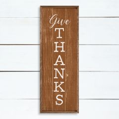 Give Thanks Orange Wall Art