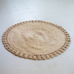 Round Jute Accent Rug