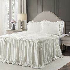 Pintuck Ruffle Skirt Bedspread Set