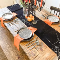 Spooky Spider Web Table Runner
